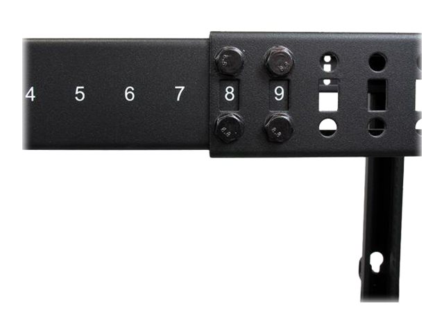 StarTech.com Rack de Marco Abierto 12U de 4 Columnas, 19 Pulgadas, con Ruedas y Profundidad Ajustable