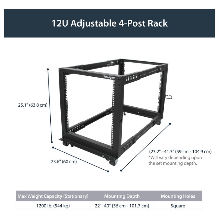 Armario Rack Mural Startech 4POSTRACK12U
