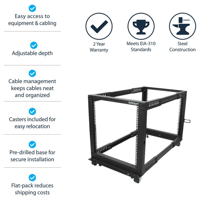 Armario Rack Mural Startech 4POSTRACK12U