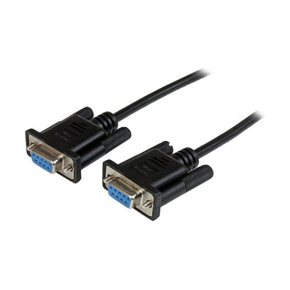 StarTech.com Cable Serie RS232 DB9 Hembra a Hembra 1m Negro SCNM9FF1MBK