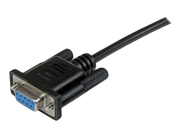 StarTech.com Cable Módem Nulo RS232 DB9 Hembra-Hembra 2 metros (2m) Negro para Comunicación Serie Directa