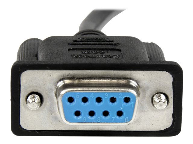 StarTech.com Cable Módem Nulo RS232 DB9 Hembra-Hembra 2 metros (2m) Negro para Comunicación Serie Directa