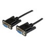StarTech.com Cable Módem Nulo RS232 DB9 Hembra-Hembra 2 metros (2m) Negro para Comunicación Serie Directa