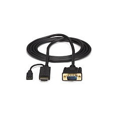 StarTech.com Cable Conversor Activo HDMI a VGA HD2VGAMM6, 1,9 m, Negro
