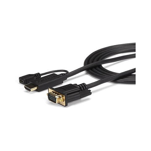 StarTech.com Cable Conversor Activo HDMI a VGA HD2VGAMM6, 1,9 m, Negro