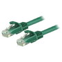 StarTech Cable Ethernet Cat6 UTP Snagless RJ45 0.5 m Verde - Cable de Red Gigabit, Contactos Chapados en Oro, RoHS, CE