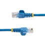 Startech Cable de Red Ethernet CAT5e RJ45 1m Azul UTP Snagless, 1 Gbps, PoE hasta 100W, Compatible Gigabit Ethernet