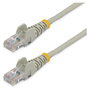 StarTech.com Cable Patch Ethernet Cat5e RJ45 Snagless 3 m Gris - Fast Ethernet, 100 Mbps, PoE, 24 AWG, PVC