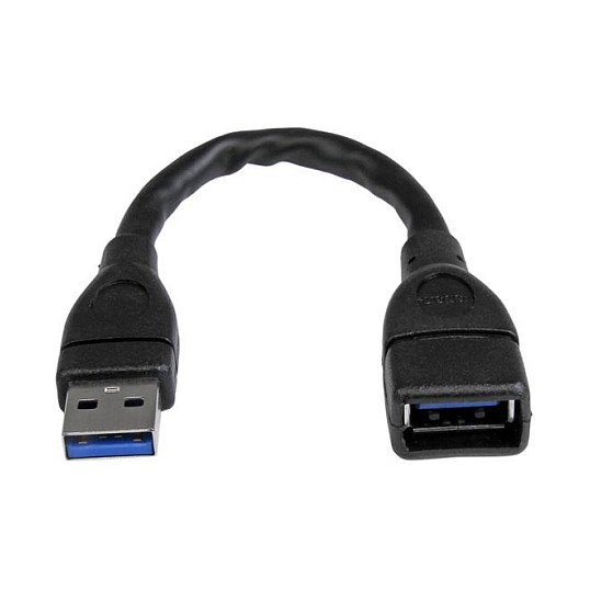 StarTech.com Cable Extensor USB 3.0 SuperSpeed 5 Gbit/s de 15cm, USB A Macho a USB A Hembra, Negro StarTech.com Cable Extensor USB 3.0 SuperSpeed 5 Gbit/s de 15cm, USB A Macho a USB A Hembra, Negro