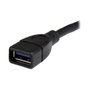 StarTech.com Cable Extensor USB 3.0 SuperSpeed 5 Gbit/s de 15cm, USB A Macho a USB A Hembra, Negro