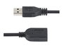 StarTech Cable Extensor USB 3.0 de 15 cm USB A Macho a Hembra, 24/28 AWG, Chapado en Níquel, Negro