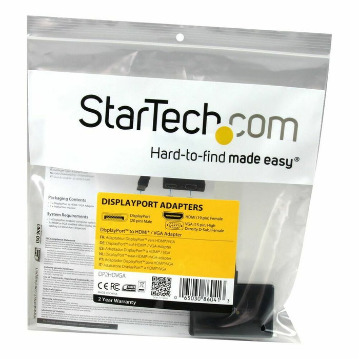 Adaptador DisplayPort a HDMI Startech DP2HDVGA Negro
