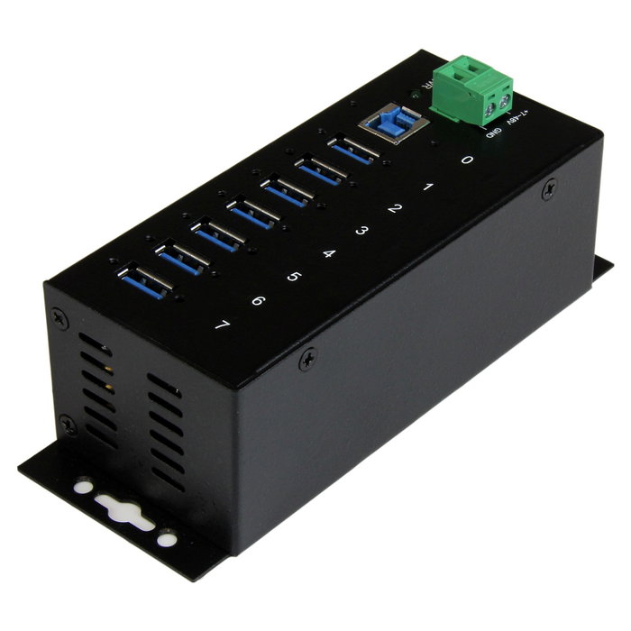StarTech.com Hub USB 3.0 Industrial de 7 Puertos Negro StarTech.com Hub USB 3.0 Industrial de 7 Puertos Negro