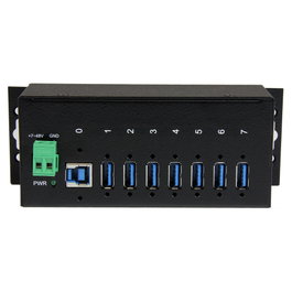 StarTech.com Hub USB 3.2 Gen 1 Industrial de 7 Puertos Negro