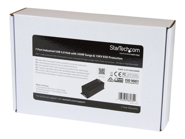 Hub USB Startech ST7300USBME Negro Hub USB Startech ST7300USBME Negro