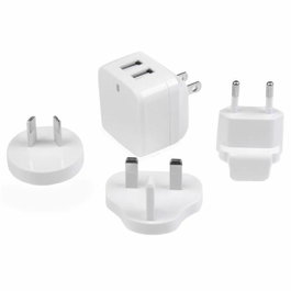 StarTech.com Cargador de Pared USB2PACWH con 2 Puertos y Adaptador Universal