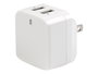 StarTech.com USB2PACWH - Cargador de Pared USB de 2 Puertos 17W, 2x USB-A, 5V/3.4A, Internacional (UE, UK, US, AU) para Tablets y Smartphones