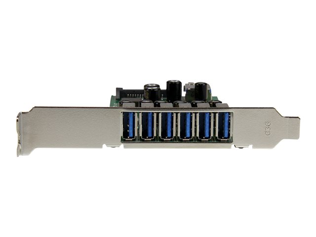 StarTech PEXUSB3S7 Tarjeta de expansión PCIe con 7 puertos USB 3.2 Gen 1 y SATA StarTech PEXUSB3S7 Tarjeta de expansión PCIe con 7 puertos USB 3.2 Gen 1 y SATA