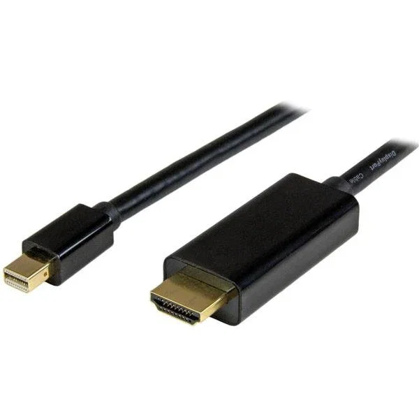 StarTech.com MDP2HDMM2MB Cable Adaptador Mini DisplayPort a HDMI 2 metros - 4K Ultra HD 30Hz - Negro - Compatible con Surface, MacBook, Thunderbolt