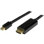 StarTech.com MDP2HDMM2MB Cable Adaptador Mini DisplayPort a HDMI 2 metros - 4K Ultra HD 30Hz - Negro - Compatible con Surface, MacBook, Thunderbolt