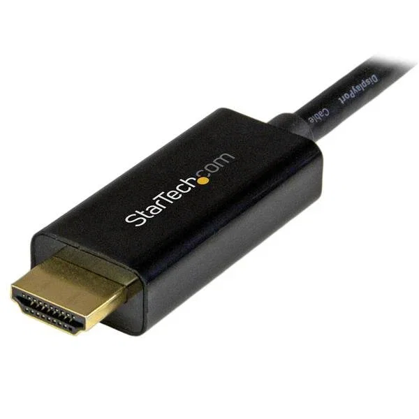 StarTech.com MDP2HDMM2MB Cable Adaptador Mini DisplayPort a HDMI 2 metros - 4K Ultra HD 30Hz - Negro - Compatible con Surface, MacBook, Thunderbolt