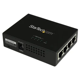 StarTech.com Inyector PoE 4 Puertos Gigabit RJ45 Midspan de Pared - 802.3at/af, 2000 Mbit/s, 100m