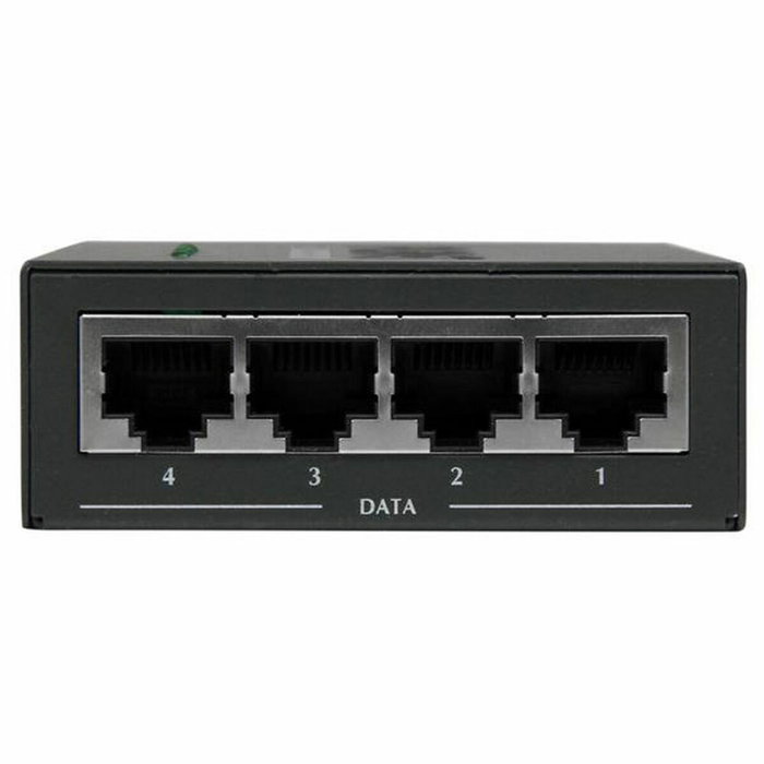StarTech.com Inyector de alimentación PoE Midspan de 4 puertos Gigabit RJ45, 802.3at/af