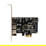 StarTech PEXUSB3S42 Tarjeta PCI Express USB 3.0 con 4 Puertos, Full-height / Low-profile, Compatible con PCIe 2.0