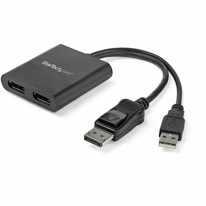 Splitter DisplayPort Startech MSTDP122DP Negro 4K Ultra HD Splitter DisplayPort Startech MSTDP122DP Negro 4K Ultra HD
