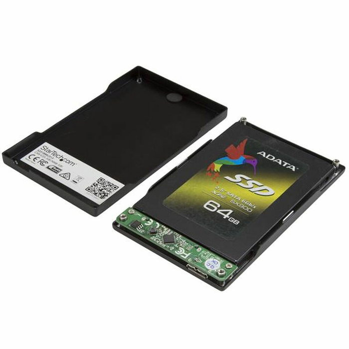 Startechcom S251Bmu313 Carcasa para Disco Duro de 2.5 Pulgadas, Aluminio, USB 3.1 Gen 2 (10Gbps), SATA III