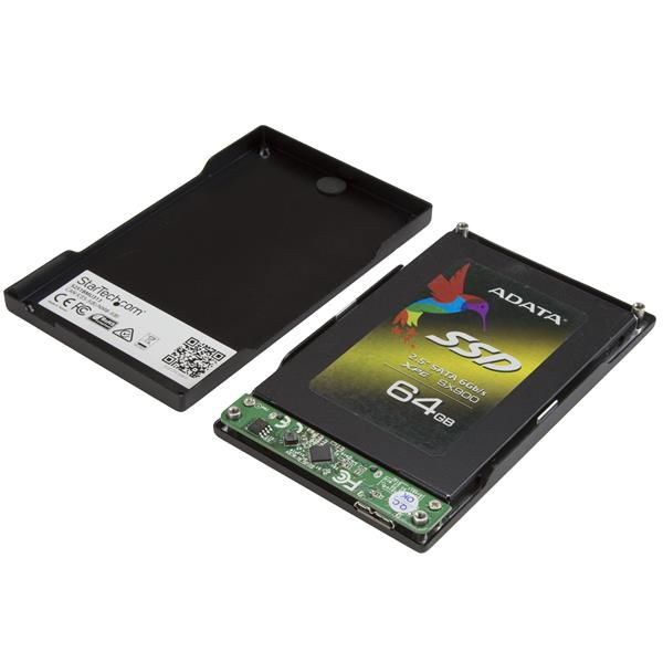 StarTech Carcasa Externa Disco Duro/SSD 2.5" USB 3.1 Gen 2 (10Gbps) SATA III con UASP, Aluminio Negro - S251BMU313