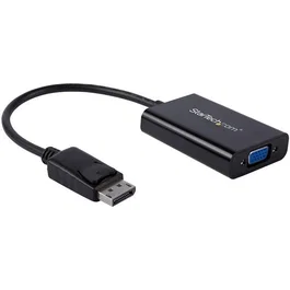 StarTech.com Adaptador de vídeo DisplayPort a VGA con audio, 0,184 m, 1920x1200, 1080p, activo, negro