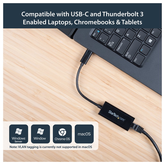 StarTech.com Adaptador de red USB-C a Gigabit Ethernet RJ45 US1GC30B Negro StarTech.com Adaptador de red USB-C a Gigabit Ethernet RJ45 US1GC30B Negro