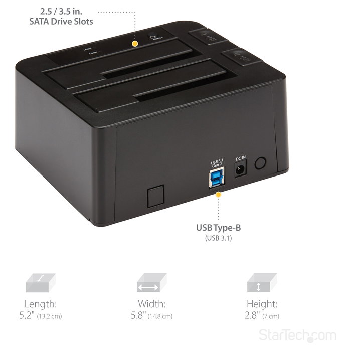 Base Startech SDOCK2U313 Disco Duro