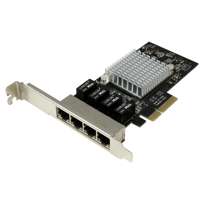 StarTech.com Tarjeta de Red PCI Express Gigabit con 4 Puertos RJ45 Chipset Intel I350