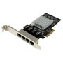 StarTech.com Tarjeta de Red PCI Express Gigabit con 4 Puertos RJ45 Chipset Intel I350