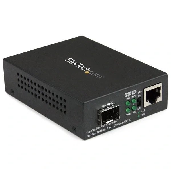 StarTech.com Convertidor de Medios Ethernet Gigabit a Fibra SFP Abierto 1000 Mbit/s 10/100/1000Base-T StarTech.com Convertidor de Medios Ethernet Gigabit a Fibra SFP Abierto 1000 Mbit/s 10/100/1000Base-T