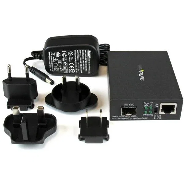 StarTech MCM1110SFP Conversor de Medios Gigabit Ethernet a Fibra con SFP Abierto