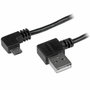 StarTech Cable USB 2.0 con conectores USB-A y Micro-USB acodados, 1 m, Negro