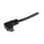 StarTech.com Cable USB 2.0 Micro-USB B a USB A Macho/Macho de 1m con Conector Angular Derecho, Negro