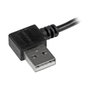 StarTech.com Cable USB 2.0 Micro-USB B a USB A Macho/Macho de 1m con Conector Angular Derecho, Negro