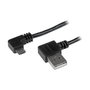 StarTech.com Cable USB 2.0 Micro-USB B a USB A Macho/Macho de 1m con Conector Angular Derecho, Negro