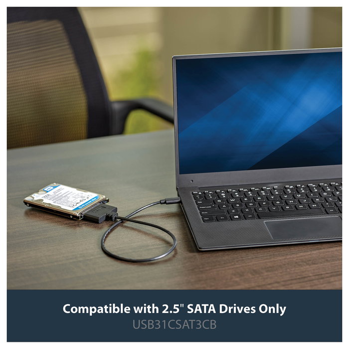 StarTech.com Adaptador USB 3.1 Gen 2 a SATA de 2,5 pulgadas con cable USB-C Negro