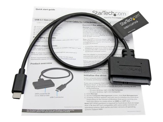 Adaptador USB a SATA para Disco Duro Startech USB31CSAT3CB 2.5"