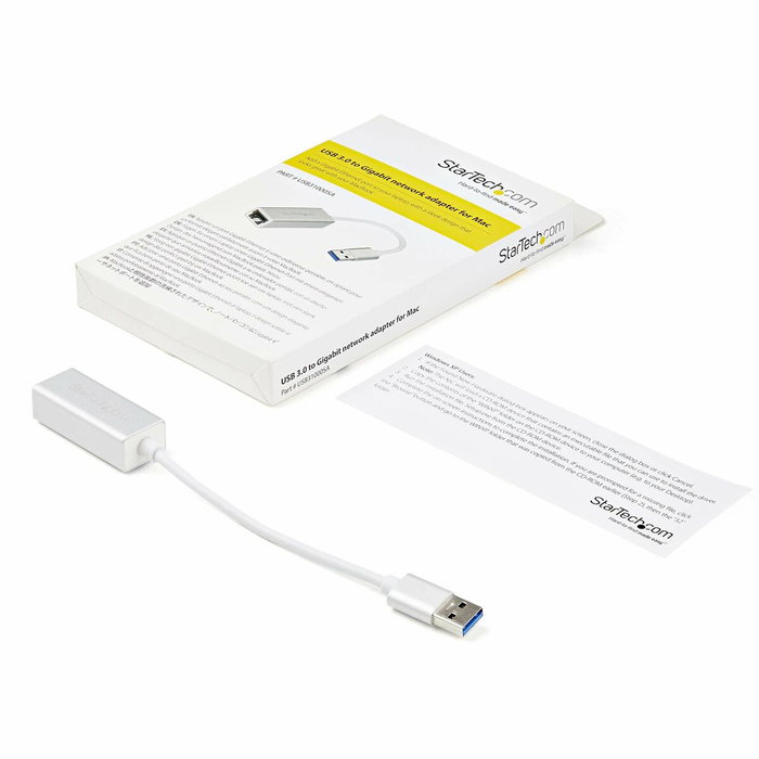 StarTech Adaptador de red USB 3.0 a Gigabit Ethernet RJ-45 Plata StarTech Adaptador de red USB 3.0 a Gigabit Ethernet RJ-45 Plata