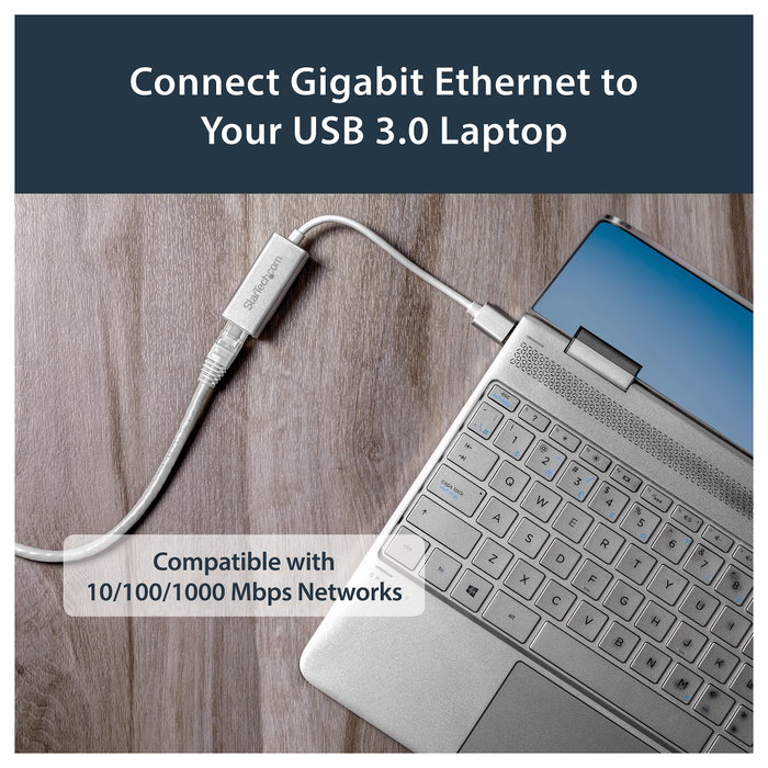 StarTech Adaptador de red USB 3.0 a Gigabit Ethernet RJ-45 Plata StarTech Adaptador de red USB 3.0 a Gigabit Ethernet RJ-45 Plata