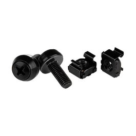 StarTech.com Tornillos y Tuercas Enjauladas M6 x 12mm - 50 unidades - Negro
