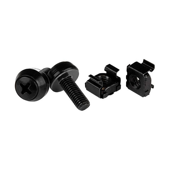 StarTech.com Tornillos y Tuercas Enjauladas M6 x 12mm - 50 unidades - Negro StarTech.com Tornillos y Tuercas Enjauladas M6 x 12mm - 50 unidades - Negro
