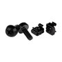 StarTech Kit de 50 Tornillos M6 de 12mm y Tuercas de Jaula Cuadradas Negro