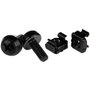 StarTech Kit de 50 Tornillos M6 de 12mm y Tuercas de Jaula Cuadradas Negro